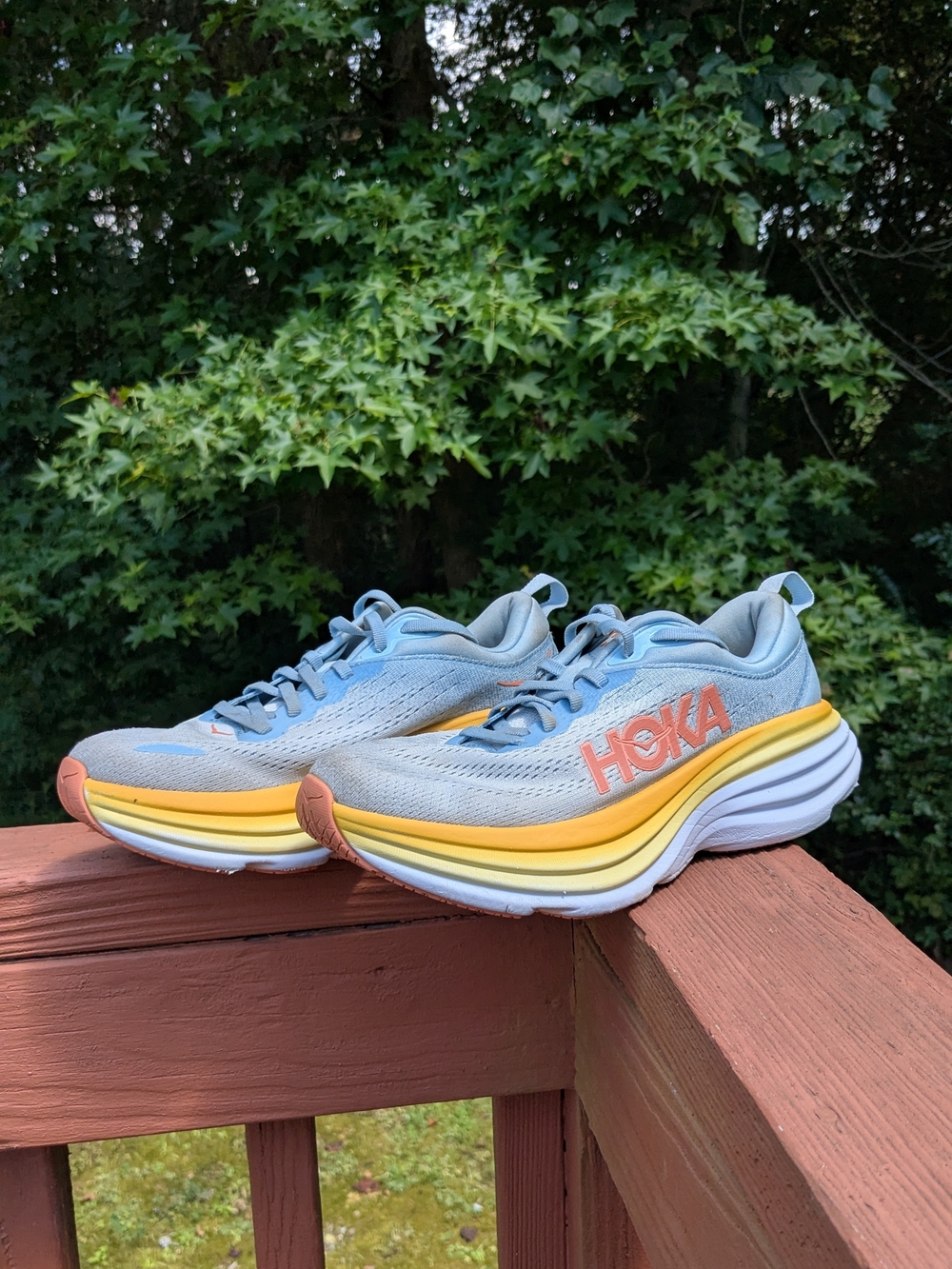 HOKA Women's Light Blue & Yellow Running Shoes